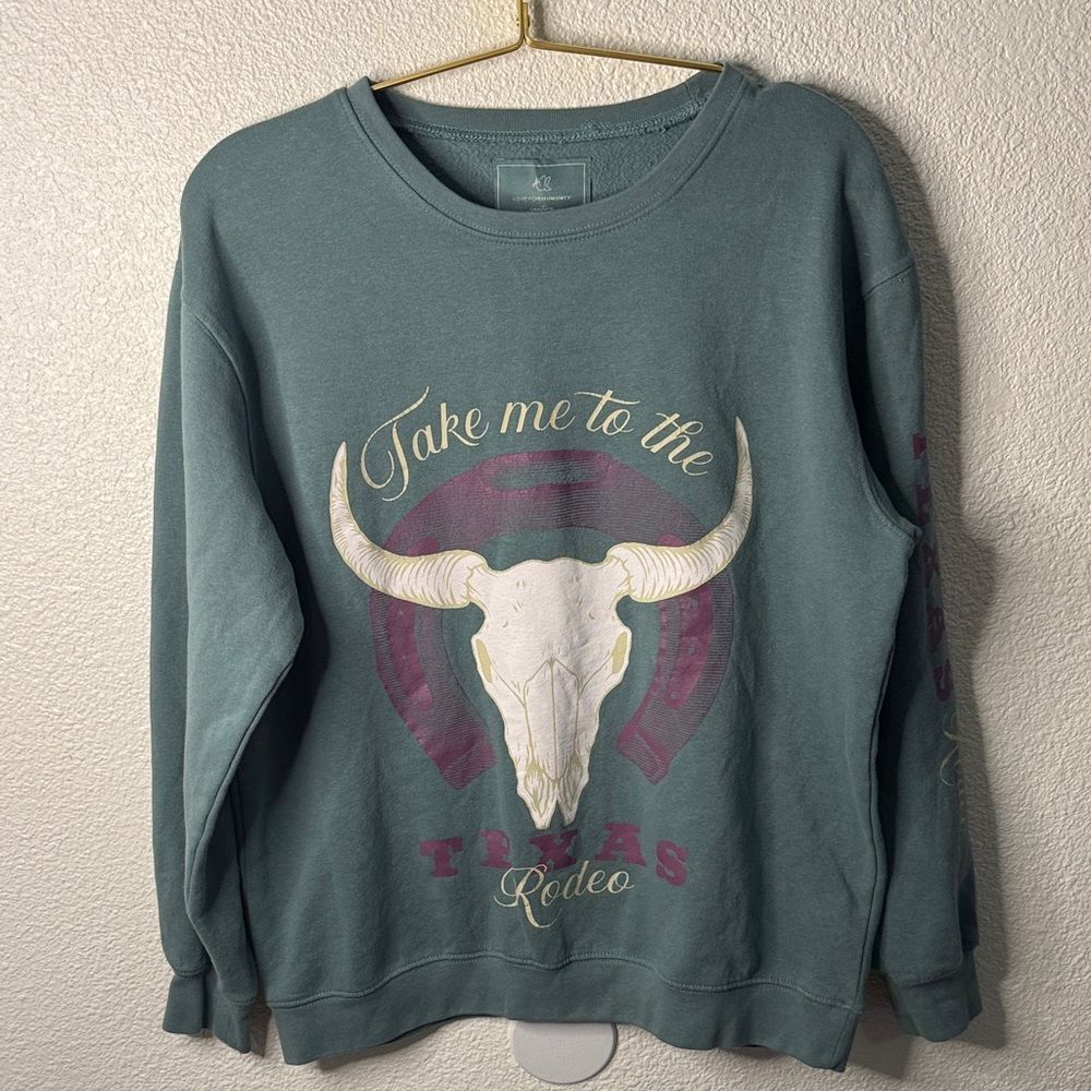 Take Me to the Rodeo- Texas- Women's graphic crewneck Sweater - Small